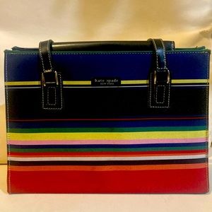Vintage designer tote purse by Kate spade in rainbow